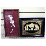 Art Assortment, Includes Reverse Glass, Cut Paper And Sillouette, Total Qty 6
