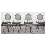 Metal Cafe Chairs, 33" High, Qty 4