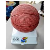 Ceramic 7.5" Basketball Bank Signed By Bill Self