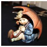 M. J. Goebel Hummel Ceramic Figure, "Umbrella Girl" Marked Number 15220B, 4" Tall