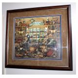 Vintage Turned Wood Corner Curio With 5 Shelves, 58" x 26" x 17.5"