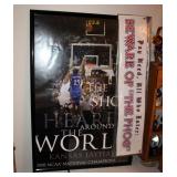 Framed Poster Of "The Shot Heard Round The World" 2008 NCAA National Champions, 37" x 24.75", And "P