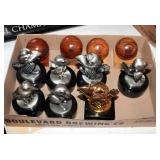 Grid Works Inc. Engraved Wood KU Basketballs With Stands Qty 4, Icon Artwork Metal Evolution Of The 