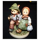 M. J. Goebel Hummel Ceramic Figure "Going Home" # 383, 5.5" Tall