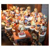 M. J. Goebel Hummel Ceramic Figures Qty 16, Including Feeding Time #199/0, The Builder #305, Horse T