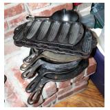Cast Iron Skillet Assortment, Including Pots, Pans, And 3 Corn Plates, Qty 3