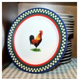International Table Works Ellas Rooster Collection, Plates, Bowls, Serving Dishes, Mugs, Cake Plates