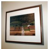 Framed, Matted Under Glass, "Amish No 371, Sunbeam" By Bill Coleman, Signed & Numbered 321/450, 22" 