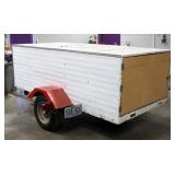 Custom Built Single Axle Trailer With Cargo Box, Sheet Metal Exterior, 108.25" x 73.5" x 34", 1 7/8"