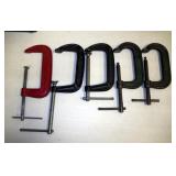 Heavy Duty C Clamps Assortment, Including Craftsman, Qty 5