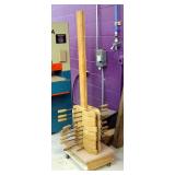 Jorgensen Adjustable 14" Hand Screw Wood Clamps, Qty 9, With Stand