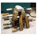 Jorgensen Adjustable 10", Qty 2, And 12", Qty 6, Hand Screw Wood Clamps