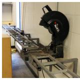 Morse 14" Metal Cutting Saw Model CSM14B, Mounted To Stand
