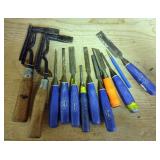 Hand Chisel Assortment, Ranging In Sizes And Brands, Includes Chipping Hammers Qty 2