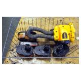 DewAlt Cordless Battery Assortment, Including 14 And 18 Volt Batteries, And DeWalt Flaslight