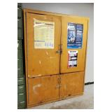 Large Wood Storage Tool Cabinet, 84" x 63" x 22"