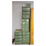 Heavy Duty Steel 4 Drawer Storage Cabinets, Qty4, 31" x 18" x 21"