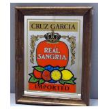Cruz Garcia Real Sangria Bar Mirror, 13.5" Wide x 17.5" High