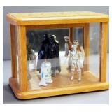 1977 Star Wars Figures In Display Box, Includes Darth Vader, C3PO R2-D-2, Luke Skywalker And Empire 