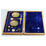 Antique Boxed Drafting Compasses And Boxed Portable Balance Scale