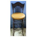 Bar Stool With Relief Back Rest And Over-Sized Padded Seat