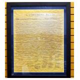 Declaration Of Independence Reproduction, Framed, Matted, Under Glass, 27" Wide x 33" High