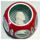 U.S. Presidents Baccarat Crystal Sulphide Paperweights, Total Qty 10, See Description For Specific P