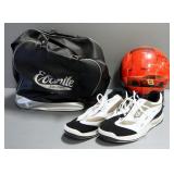 Brunswick Dale Earnhardt Jr. Bowling Ball, Ebonite Bag And Dexter Bowling Shoes Size 8.5