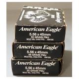 American Eagle 5.56 x 45 Ammo, Approx 60 Rds