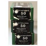 7.62 x 25mm Ammo, Approx 150 Rds, Sealed