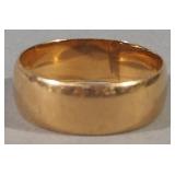 18K Gold Wedding Band, Size 9-1/2, Approx 6.0 g 