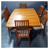 Benny Linden Design Dining Table And 6 Chairs With Padded Seats, Table Is 28.5" High x 70" Long x 43
