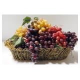 Metal Basket With Faux Fruit, Approx 18" Long
