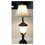 Table Lamp With Urn Style Base, Powers On, Approx 35" High