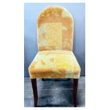 Upholstered Side Chair With Botanical Pattern, Approx 38" High