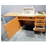 Singer Sewing Machine Model 1411, In Sewing Table With 4 Total Storage Drawers And Pedal,  Royal Sup