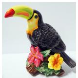 Tropical Bird Figures Assortment, Includes Wood And Ceramic, Various Birds, Heights Range 8"-15" Hig