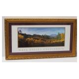 Napa Valley California Photo, Matted Framed, Under Glass, 22" x 12" And Wine Bottle Shadow Box