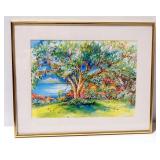 Gillian Gobinet Prints Of Hillside And Water Scenes, Framed, Matted, Under Glass, Each 20" Wide x 16