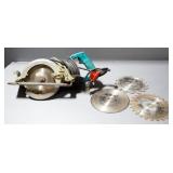 Makita 7-1/4" Hypiod Saw, Powers On, And Extra Blades