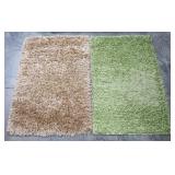 Shag Carpet Area Rugs, Qty 2, Both Approx 46" x 71", Some Wear