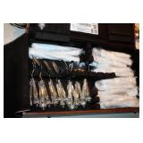 Horchow 45 Piece Silver Plate Flatware Set, In Felt Lined Storage Case