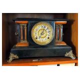 Antique Gilbert Mantel Clock, Dated 1905, With Key