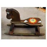 Vintage Childs Wood Rocking Horse