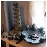 Turtle Themed Collectibles Including Bowl, Figurines, And Turtle Totem, Qty 11 Pieces