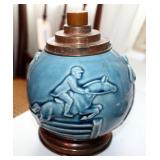 Vintage Ceramic And Copper Cigarette Holder, And Ashtrays, Qty 2