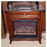 Big Lots Petite Foyer Fireplace, Model FP-019 30" X 28" X 15", Includes Remote, Powers On