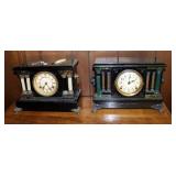 Waterbury Clock Co Mantle Clock, 11" x 15" x 8" And The Sessions Clock Co. Mantle Clock, 11" x 15" x