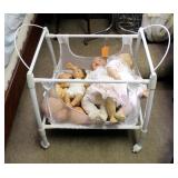 Soft Body Dolls, Qty 4, And "For Real" Babies, Qty 3, Includes Basket