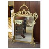 Heavy Brass Embellished Mirror, 44" X 27"
